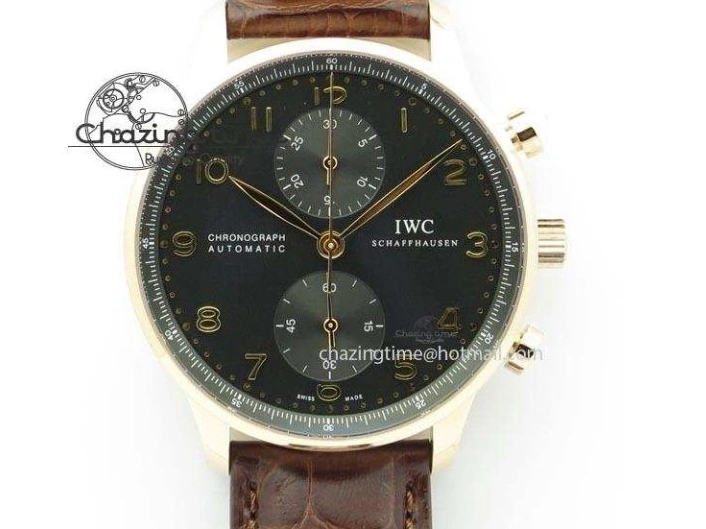 MIROTIME 0205 Practical Portuguese Real PR IW500109 ZF 1:1 Best Edition Black Dial On Black Leather Strap A52010 V 7308